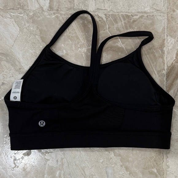 Lululemon Black Flow Y Mid-Support Bra B/C Cup (Size 8) - Picture 4 of 6